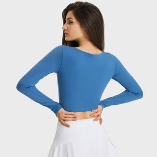 Hollow-Out Yoga Blouse