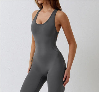 Active Fit One-piece Backless Jumpsuit