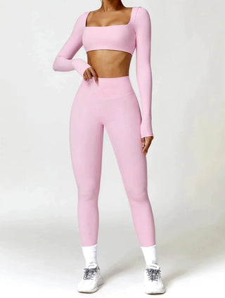 Winter Flex Performance Shirt Set - Leggings + Top Sets Starlethics Pink S 