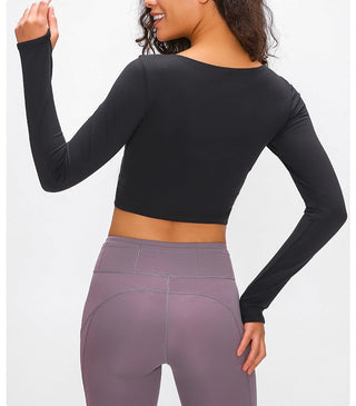 Hollow-Out Yoga Blouse